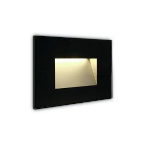 ONE Light Glass Face - Wandeinbauleuchte - 12 x 3,6 x 8 cm - 4W LED inkl. - IP65 - schwarz