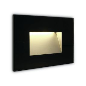 ONE Light Glass Face - Wandeinbauleuchte - 12 x 3,6 x 8 cm - 4W LED inkl. - IP65 - schwarz