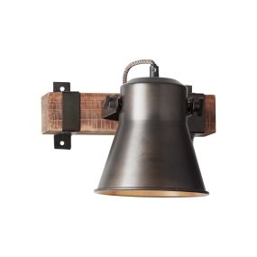 Brilliant Plow - Aufbaustrahler - 24 x 17 x 25 cm - schwarz und braun