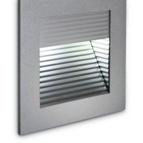 ONE Light Indoor Dark Light Wall Recessed - Wandeinbauleuchte - 9 x 3,5 x 9 cm - 1W dimmbare LED inkl - grau
