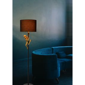 Lucide Extravaganza Chimp - Stehleuchte - 150 cm - schwarz und gold