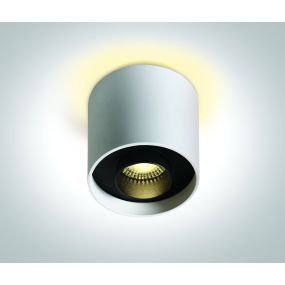 ONE Light Dark Light Cylinders - Aufbaustrahler mit austauschbaren Reflektoren - Ø 7 x 8 cm - inkl. 8W LED - weiß