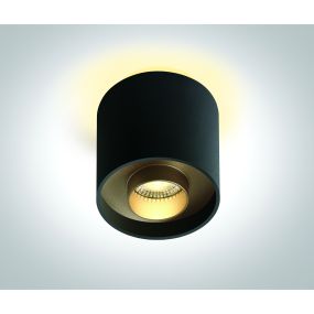 ONE Light Dark Light Cylinders - Aufbaustrahler mit austauschbaren Reflektoren - Ø 7 x 8 cm - inkl. 8W LED - schwarz