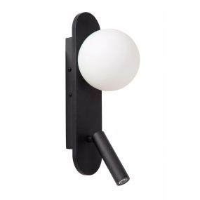 Lucide Kelly - Nachttischlampe - 12 x 14,8 x 32 cm - 3,5W LED inkl - schwarz