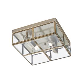 Searchlight Flush - Deckenleuchte - 25 x 25 x 10 cm - Messing antik