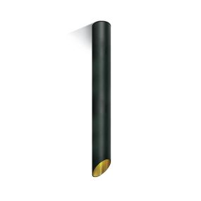 ONE Light Decorative Cut Cylinders - Aufbaustrahler 1L - Ø 6 x 50 cm - schwarz und gold