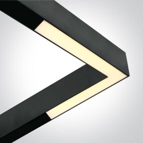 ONE Light Magnetschienensystem MAXI - Ecke linear - Schienenspot - 33,5 x 3,7 x 4,7 cm - 25W DALI dimmbare LED inkl. - schwarz