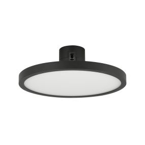 Nova Luce Libo - Lichtpunkt Magnetschienensystem - Ø 16 x 6 cm - 15W LED inkl. - Sand schwarz