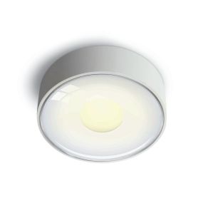 ONE Light Indoor/Outdoor Light Points - Außen-Deckenleuchte - Ø 10,7 x 3,7 cm - 6W dimmbare LED inkl. - IP65 - weiß