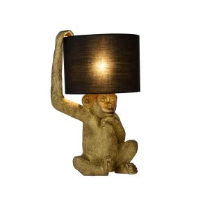Lucide Extravaganza Chimp - Tischleuchte - Ø 30 x 45 cm - schwarz und gold