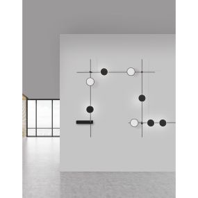 Nova Luce Libo - Lichtpunkt Magnetschienensystem - Ø 16 x 6 cm - 6W LED inkl. - Sand schwarz