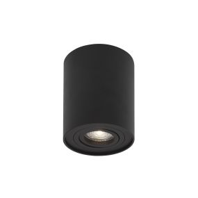 Nova Luce Gozzano - Aufbaustrahler - Ø 9,6 x 12,5 cm - schwarz