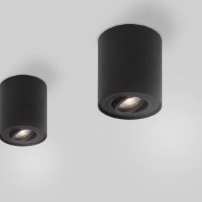 Nova Luce Gozzano - Aufbaustrahler - Ø 8 x 9 cm - schwarz