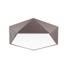 Nova Luce Darius - Deckenleuchte - 40 x 40 x 10 cm - Bronze und Mattweiß