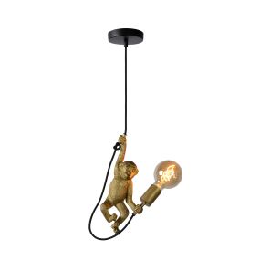 Lucide Extravaganza Chimp - Hängeleuchte - Ø 18 x 185 cm - schwarz und gold
