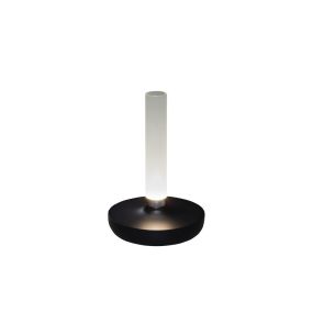 Konstsmide Biarritz - Outdoor-Tischleuchte - Ø 13,5 x 20,5 cm - 2,5W dim to warm LED incl - wiederaufladbar - IP54 - schwarz