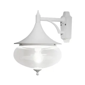 Konstsmide Libra - außenwandleuchte - 28 x 36 x 39,5 cm - IP23 - matt weiß und transparent