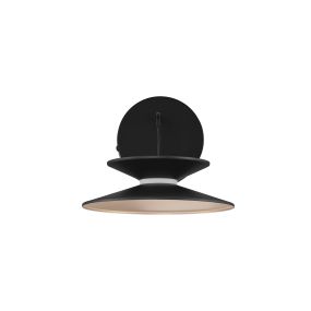Nova Luce Morfi - Wandleuchte - Ø 20 x 15,5 cm - 5W dimmbar LED inkl. - sand schwarz und Gold