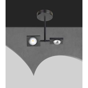 ETH Jake - deckenleuchte - 8 x 23 cm - 3-Stufen-dimmbar - 20W LED inkl. - schwarz