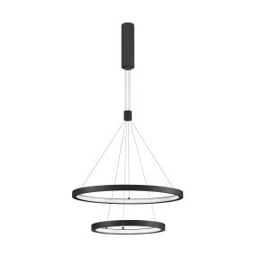 Nova Luce Empatia - Pendelleuchte - Ø 60 x 120 cm - 60W dimmbare LED inkl. - Sand schwarz