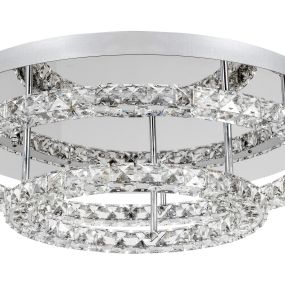 Nova Luce Quentin - Deckenleuchte - Ø 60 x 18 cm - 44W LED inkl. - Chrom