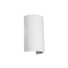 Nova Luce Sandro - Wandleuchte - 18 x 11 x 7 cm - weißer Gips