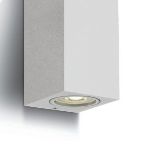 ONE Light GU10 Outdoor Cube Lights - Außenwandleuchten - 7 x 7,7 x 16,5 cm - IP65 - weiß
