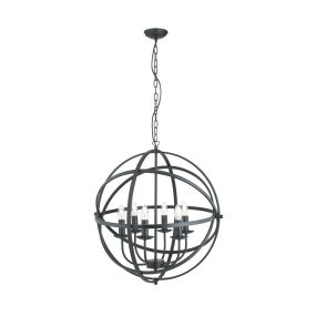 Searchlight Orbit - Kronleuchter - Ø 60 x 210 cm - mattschwarz