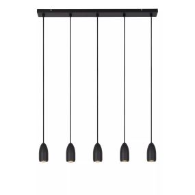 Lucide Evora 5L - Pendelleuchte - 100 x 8 x 150 cm - schwarz