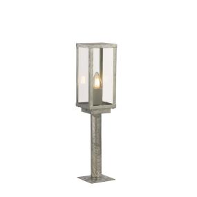 Searchlight Box II - Gartenpfosten - 11 x 11 x 50 cm - IP44 - verzinkt silber