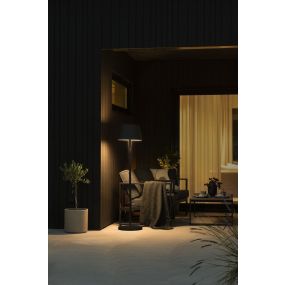 Konstsmide Capri - Außen-Stehleuchte - Ø 35 x 77/113/150 cm - 10W dimmbare LED inkl + RGB - wiederaufladbar - IP54 - schwarz