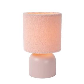 Lucide Woolly - Tischleuchte - Ø 16 x 28 cm - rosa