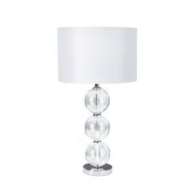 Searchlight Table and Floor - Tischleuchte - Ø 33,5 x 58 cm - weiß und chrom