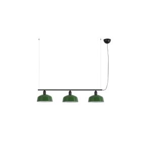 Faro Tatawin M - Pendelleuchte - 100 x 25 x 210 cm - schwarz satiniert und grün glänzend
