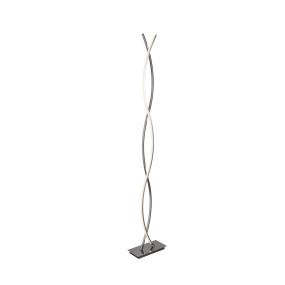 Searchlight Platt - Stehleuchte - 151,7 cm - 20W LED inkl - chrom und weiß