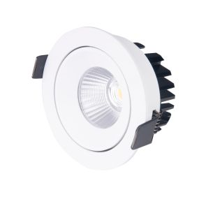 Maxlight Cyklop - Einbaustrahler - Ø 90 mm, Ø 80 mm Einbaumaß - 12W LED inkl. - IP65 - weiß