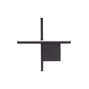 Nova Luce Cross - wandleuchte - 30 x 30 x 4 cm - 10W LED inkl. - Sand schwarz