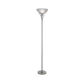 Searchlight Linea - Stehleuchte - Ø 26 x 179 cm - satiniert silber