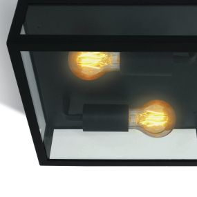 ONE Light Romantic Outdoor - Außen-Deckenleuchte - 28 x 28 x 10 cm - IP43 - schwarz