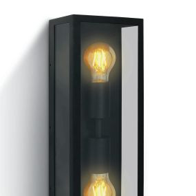 ONE Light Romantic Outdoor - Außenwandleuchte - 16 x 10 x 45 cm - IP43 - schwarz