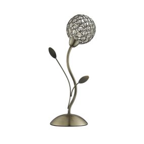 Searchlight Bellis II - Tischleuchte - Ø 13 x 38 cm - Messing antik