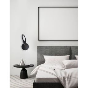 Nova Luce Jaco - Nachttischlampe - 10 x 3 x 44 cm - 3W LED inkl. - schwarz
