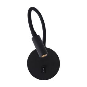Nova Luce Jaco - Nachttischlampe - 10 x 3 x 44 cm - 3W LED inkl. - schwarz
