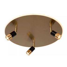 Lucide Jubel - Deckenleuchte - Ø 48 x 16,5 cm - 28W + 3x 5W dimmbare LED inkl - Messing