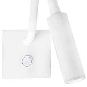 Nova Luce Madison - Wandleuchte mit Schalter - 32 x 8 x 31 cm - 3W LED inkl. - weiß