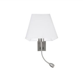 Nova Luce Valencia - Wandleuchte mit Schalter - 25 x 21 x 40 cm - 3W LED inkl. - weiß und chrom