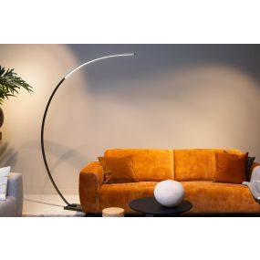 Lucide Curve - Stehleuchte - 140,4 x 22 x 192 cm - 15W LED mit Dimmfunktion inkl. - schwarz