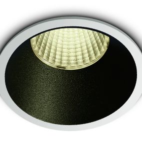 ONE Light COB Dark Light Range - Einbaustrahler - Ø 73 mm, Ø 67 mm Einbaugröße - 12W dimmbare LED inkl. - weiß - Lichtfarbe warmweiß