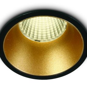 ONE Light COB Dark Light Range - Einbaustrahler - Ø 73 mm, Ø 67 mm Einbaugröße - 12W dimmbare LED inkl. - schwarz - Lichtfarbe warmweiß