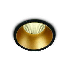 ONE Light COB Dark Light Range - Einbaustrahler - Ø 73 mm, Ø 67 mm Einbaugröße - 12W dimmbare LED inkl. - schwarz - Lichtfarbe warmweiß